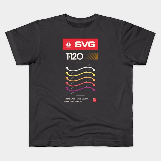 Retro Blank VHS SVG Kids T-Shirt by chriskirknielsen